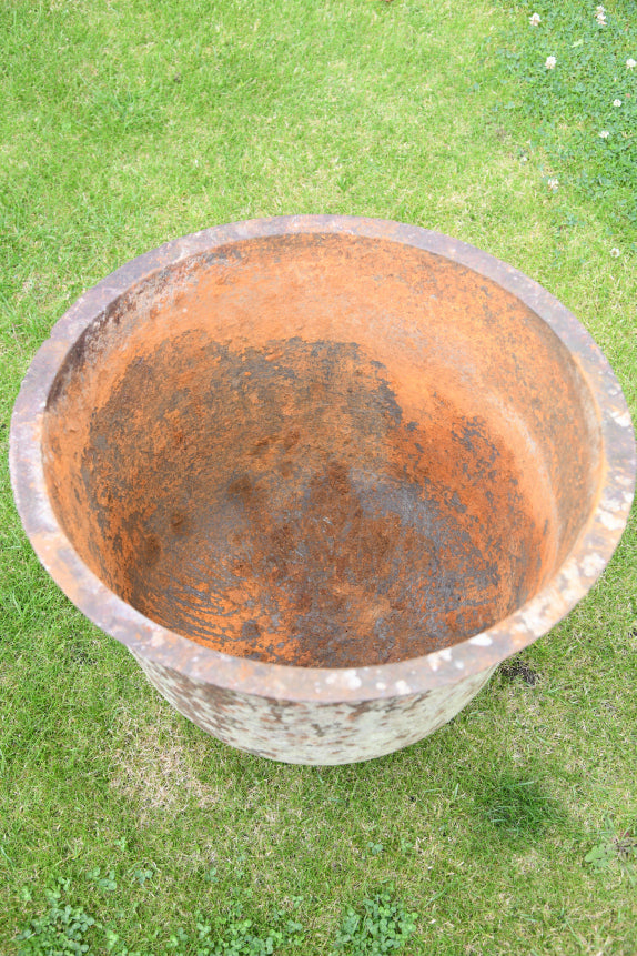 Antique Cast Iron Cauldron Boiler Planter