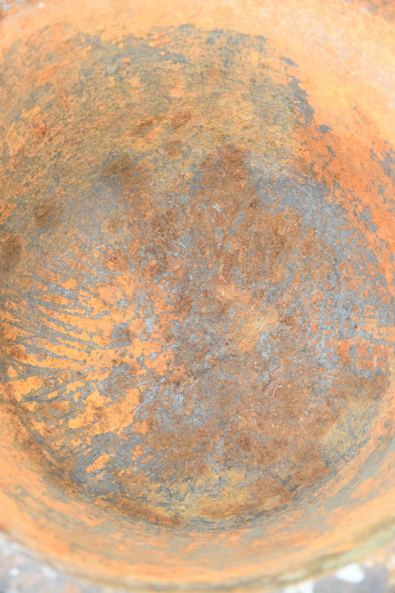 Antique Cast Iron Cauldron Boiler Planter