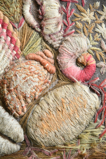 Antique Tapestry Footstool