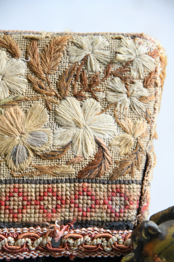 Antique Tapestry Footstool