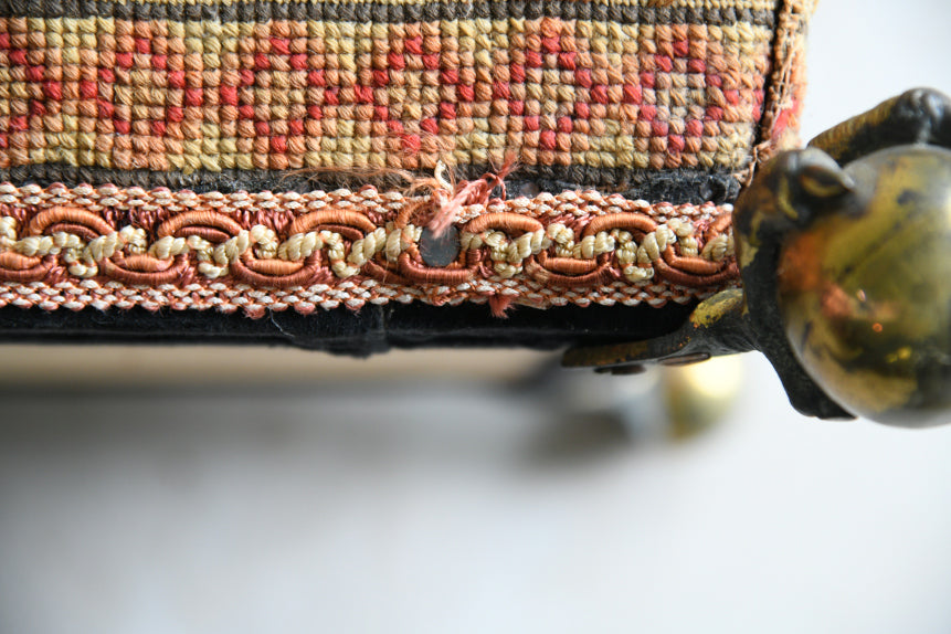 Antique Tapestry Footstool