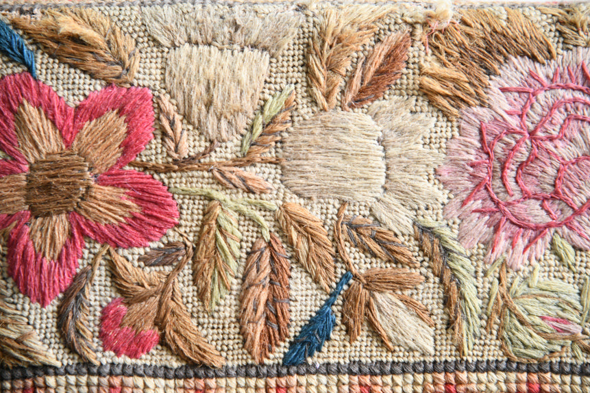 Antique Tapestry Footstool