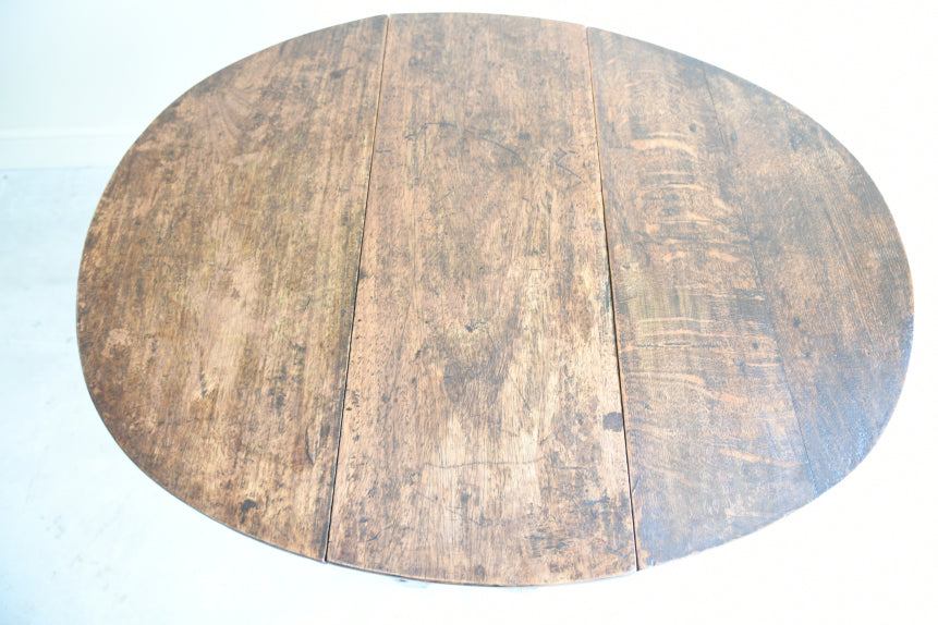 Small Rustic Oak Gate Leg Table