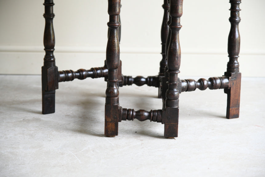 Small Rustic Oak Gate Leg Table