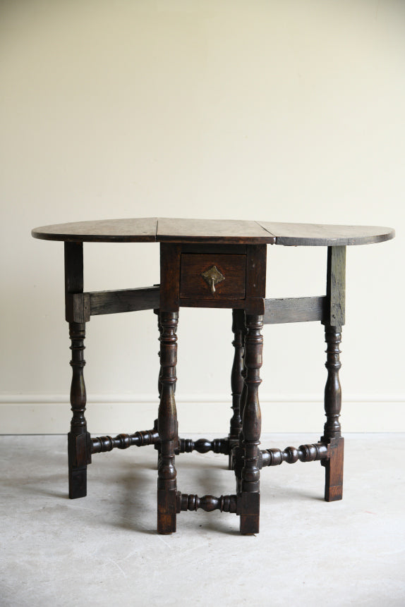 Small Rustic Oak Gate Leg Table