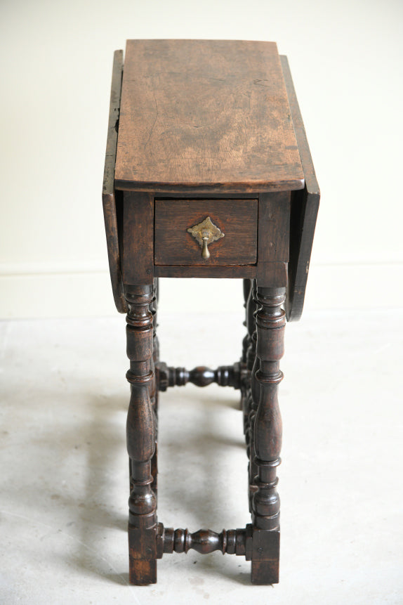 Small Rustic Oak Gate Leg Table
