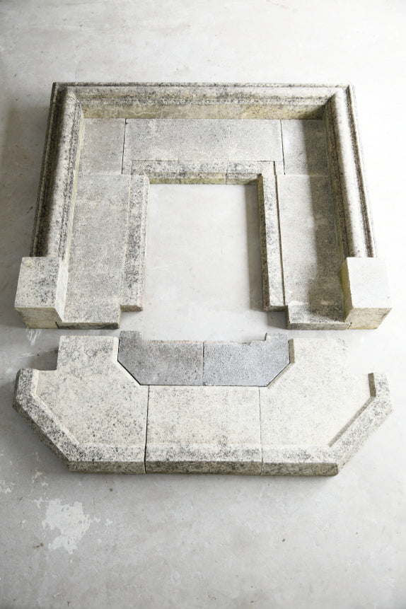 Bolection Style Limestone Fireplace