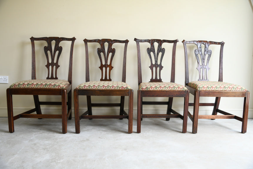 6 Mahogany Chippendale Style Dining Chairs