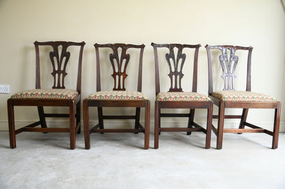 6 Mahogany Chippendale Style Dining Chairs