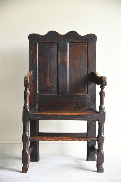 Antique Oak Wainscot Chair