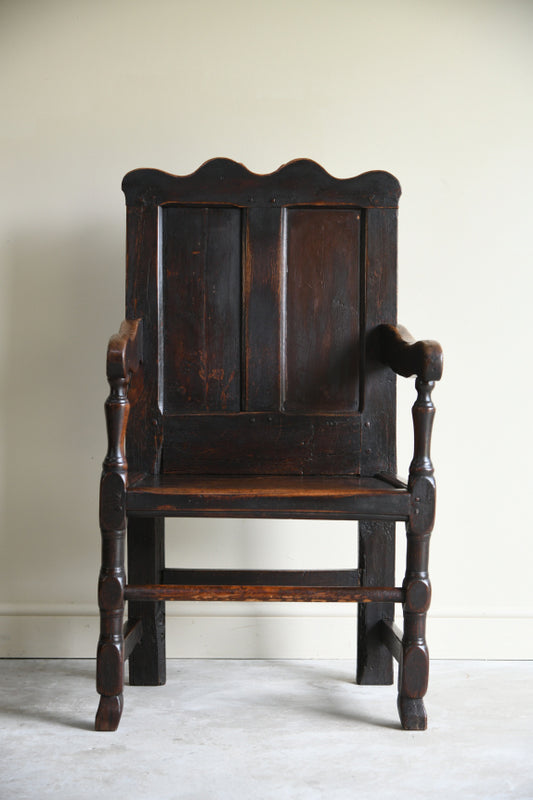 Antique Oak Wainscot Chair