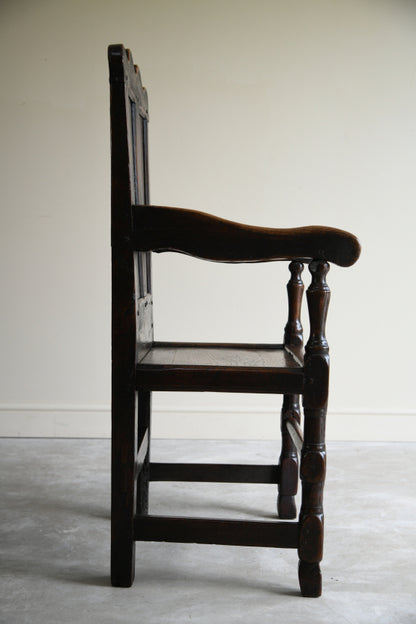 Antique Oak Wainscot Chair
