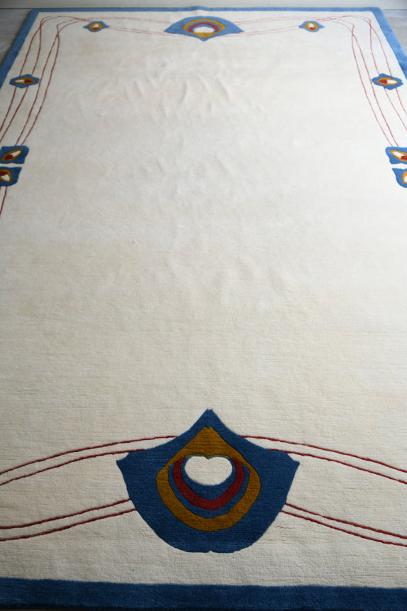 Large Art Nouveau Style Wool Rug