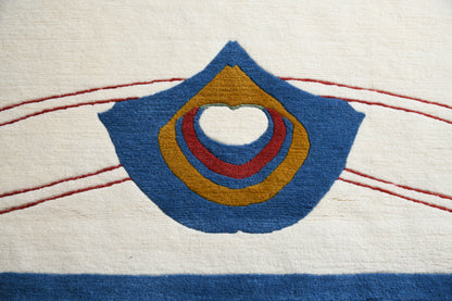 Large Art Nouveau Style Wool Rug