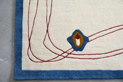 Large Art Nouveau Style Wool Rug