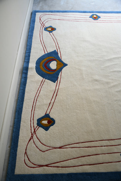 Large Art Nouveau Style Wool Rug