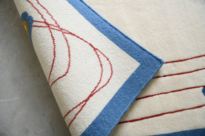 Large Art Nouveau Style Wool Rug