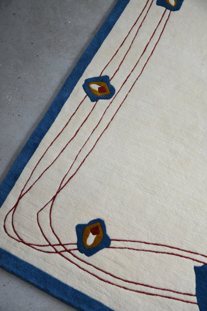 Large Art Nouveau Style Wool Rug