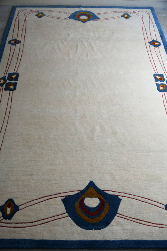 Large Art Nouveau Style Wool Rug