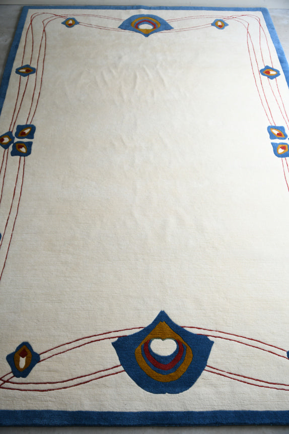 Large Art Nouveau Style Wool Rug