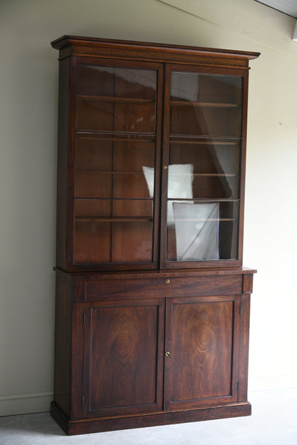 Victorian Mahogany Glazed Bookcase