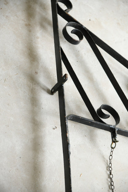 Large Black Wrought Iron Sign Hanger