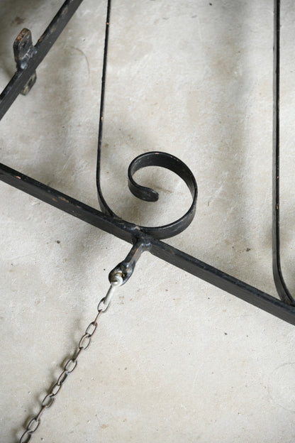Large Black Wrought Iron Sign Hanger