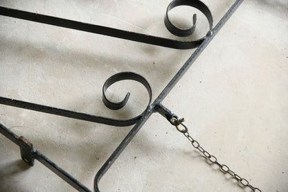 Large Black Wrought Iron Sign Hanger