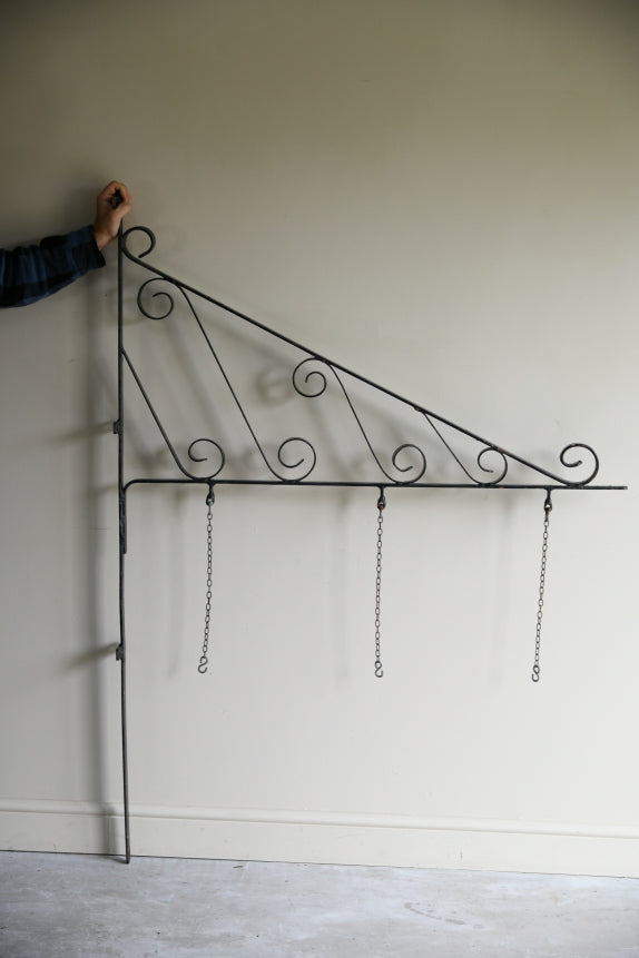 Large Black Wrought Iron Sign Hanger