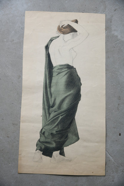 Study of Draped Female Figure