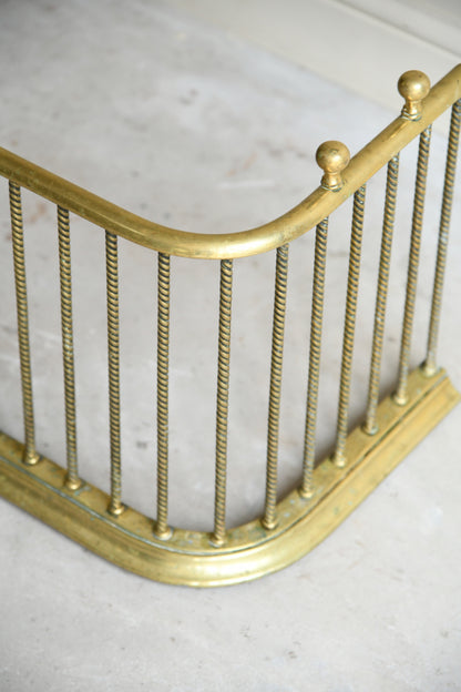 Antique 19th Century Brass Fire Fender