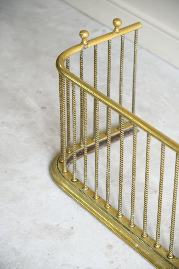 Antique 19th Century Brass Fire Fender