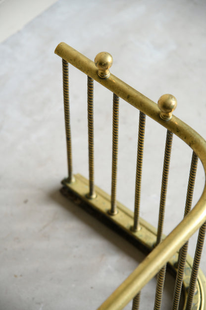 Antique 19th Century Brass Fire Fender