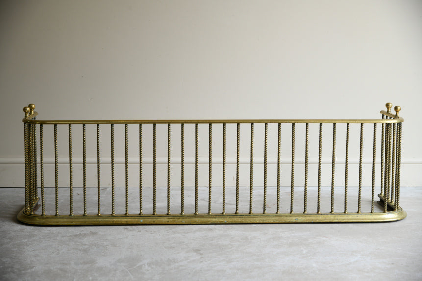 Antique 19th Century Brass Fire Fender