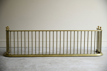 Antique 19th Century Brass Fire Fender