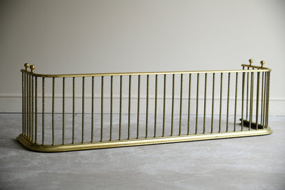 Antique 19th Century Brass Fire Fender