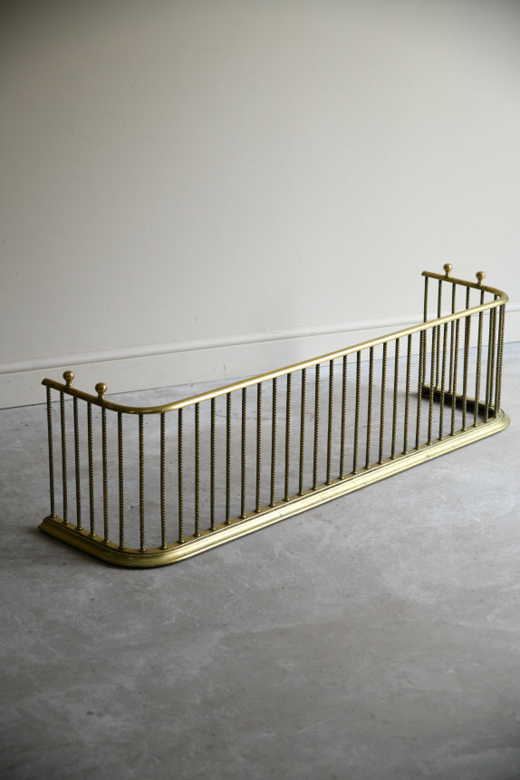 Antique 19th Century Brass Fire Fender