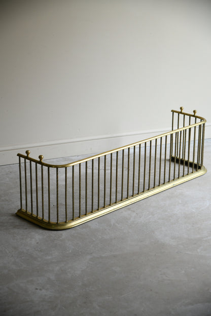 Antique 19th Century Brass Fire Fender