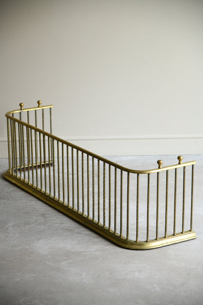 Antique 19th Century Brass Fire Fender