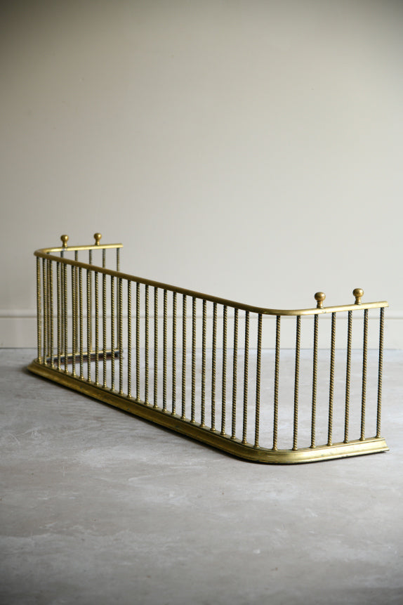 Antique 19th Century Brass Fire Fender