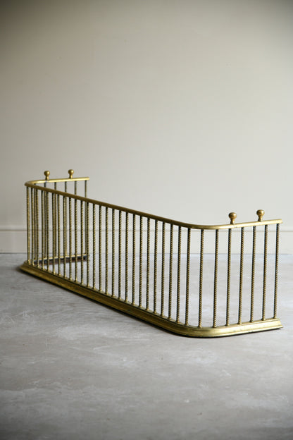 Antique 19th Century Brass Fire Fender