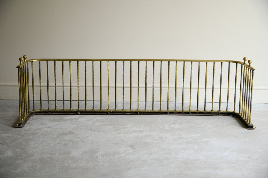 Antique 19th Century Brass Fire Fender