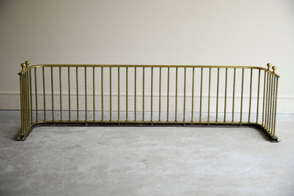 Antique 19th Century Brass Fire Fender