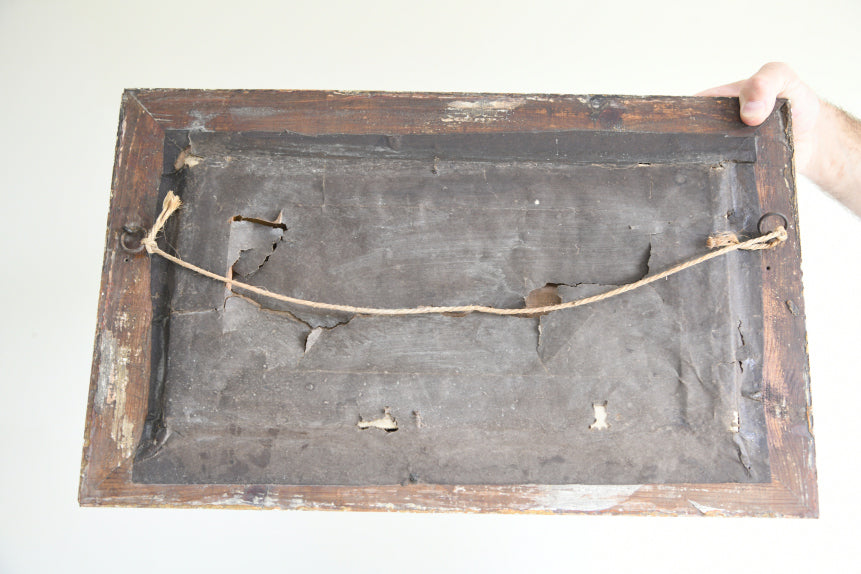 Antique Coastal Oil On Canvas