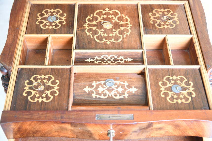 Antique Continental Walnut Work Table