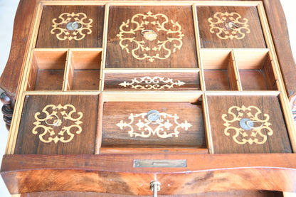 Antique Continental Walnut Work Table