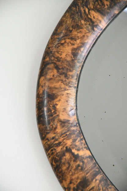 Faux Tortoiseshell Oval Wall Mirror