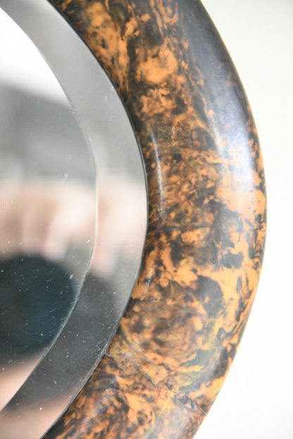 Faux Tortoiseshell Oval Wall Mirror