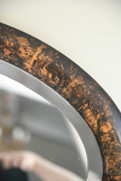 Faux Tortoiseshell Oval Wall Mirror