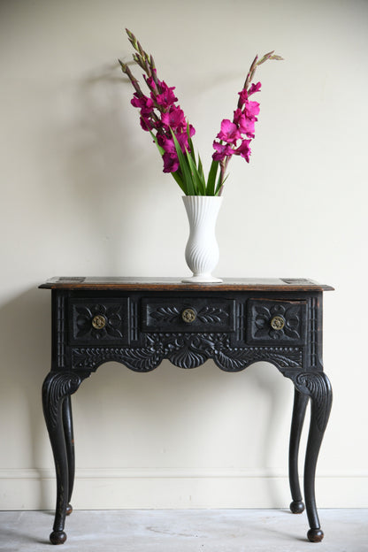 Antique Carved Oak Side Table